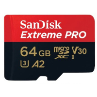 SANDISK Extreme Pro 170MB/s U3 microSDXC 64GB + SD Adapter