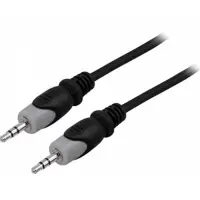 Deltaco äänikaapeli 3,5mm uros-uros 2m