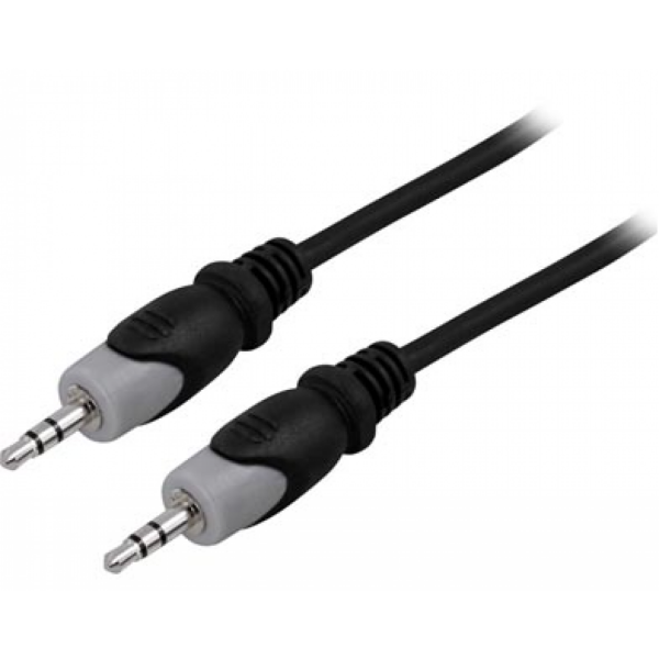 Deltaco äänikaapeli 3,5mm uros-uros 2m