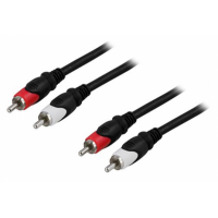 Deltaco äänikaapeli 2XRCA uros-uros 5m