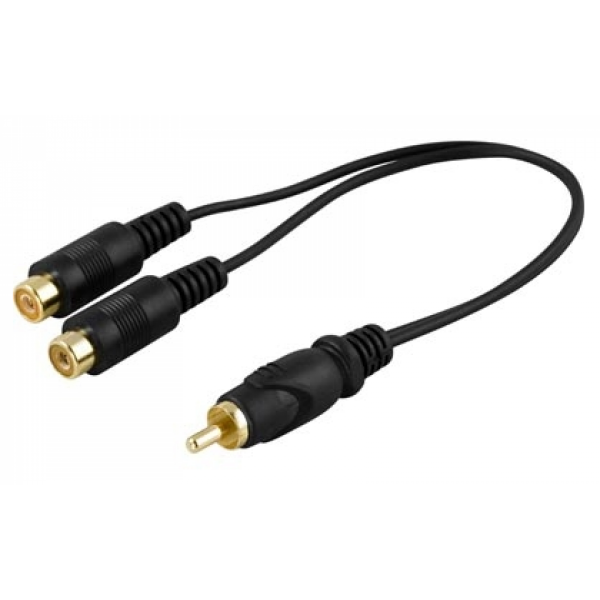 Deltaco RCA u - 2xRCA n Y-adapteri