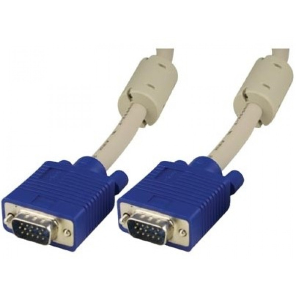 VGA kaksoissuojattu monitorikaapeli RGB HD15 u-u, 3m, ilman pin9 Deltaco