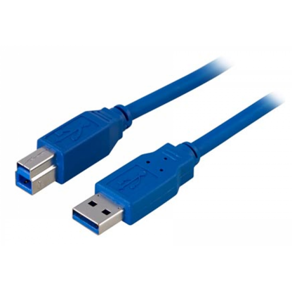 Deltaco USB 3.0 kaapeli, A-B u-u 1m