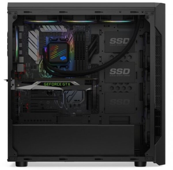 SilentiumPC Armis AR7X EVO TG ARGB, ikkunallinen ATX tornikotelo, mukana 4 ARGB tuuletinta, musta - Image 3