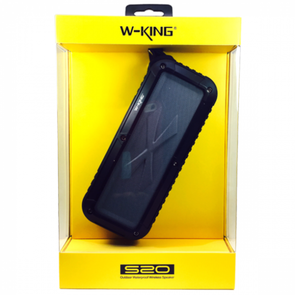 W-KING S20 Bluetooth kaiutin, roiske- ja iskunsuojaus sekä pölytiivis, musta