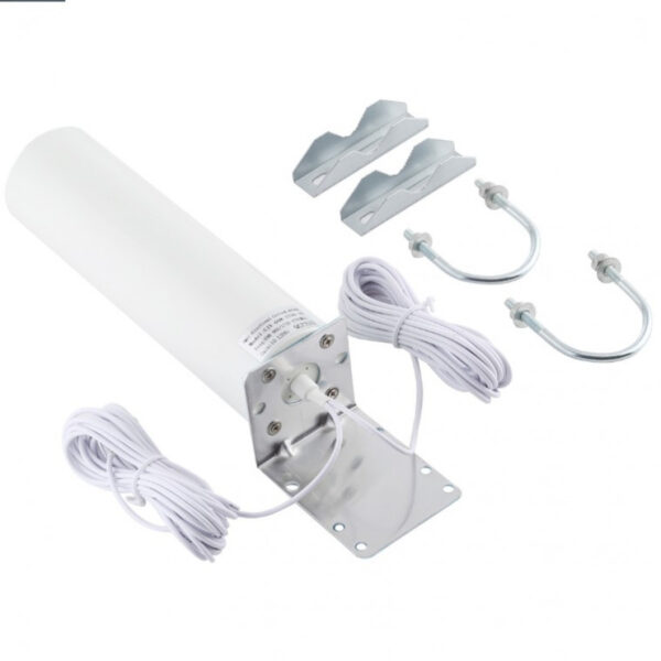Smartte 4G LTE 5G 12dBi antenni, 5m johdot, TS9 uros liittimet, (valkoinen) ulkokäyttöön - Image 2