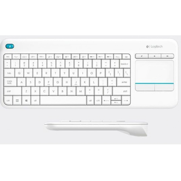 LOGITECH K400 langaton näppäimistö sekä kosketuslevy valkoinen