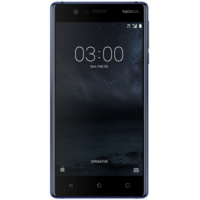 Nokia 3 käytetty puhelin takuu 1kk sininen 16gb
