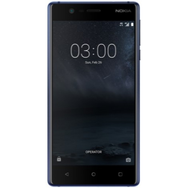 Nokia 3 käytetty puhelin takuu 1kk sininen 16gb