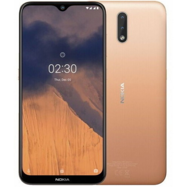 Nokia 2.3 3/32 Gt, Hiekka, 13+ 2 MP kaksoiskamera, 4000 mAh:n akku