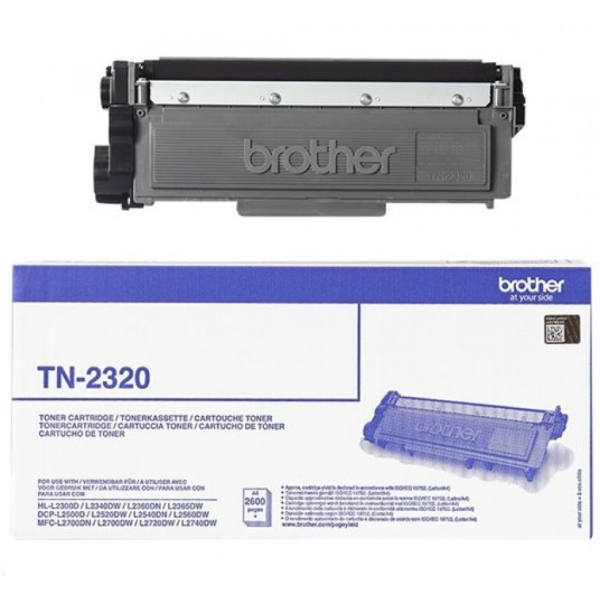 Brotherin TN2320 alkuperäinen musta värikasetti, jopa 2600 sivua,TN-2320