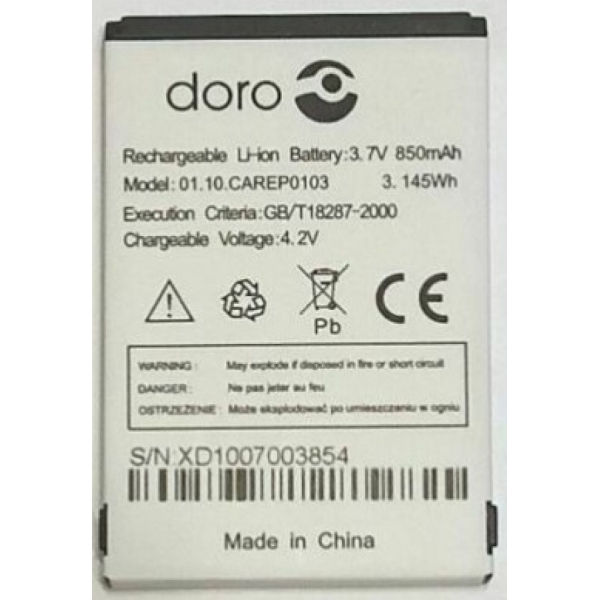 alkuperäinen Doro DBF-800C akku PhoneEasy 520 606 613 621 622 626 631 / 800mAh