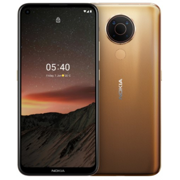 Nokia 5.4 4/64 Gt, Dual-Sim -puhelin, hiekka