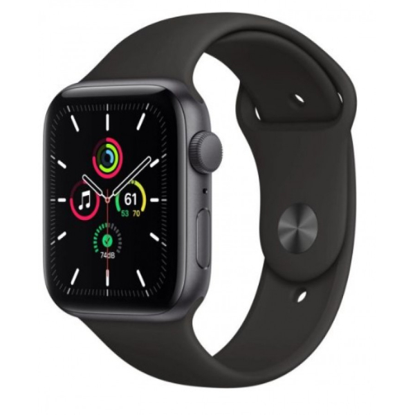 APPLE WATCH SE 44mm ÄLYKELLO HARMAA + MUSTA