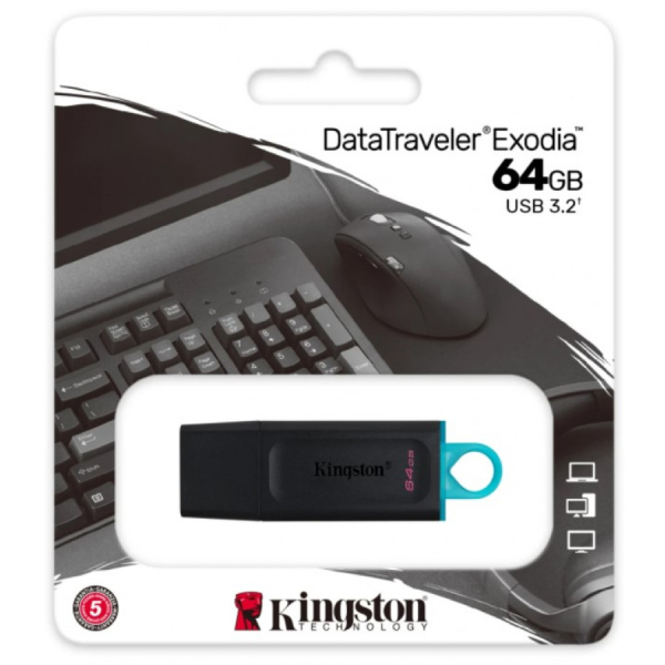 Kingston Exodia 64GB muistitikku, USB-A USB3.2