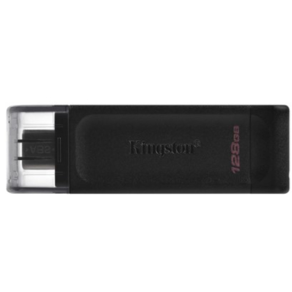 Kingston 128 Gt Data Traveler 70 USB-C 3.2 Gen 1 (3.1 Gen 1) -muistitikku, Musta