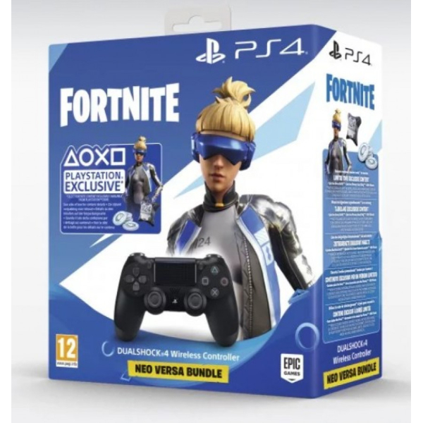 Sony PS4 Dualshock 4 v2 musta peliohjain Fortnite edition