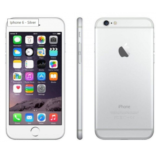 Apple iPhone 6 16gb hopea käytetty takuu 1kk  akku 95%