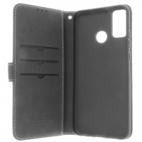 HONOR 9X Lite, musta, aitoa nahkaa, Insmat EXCLUSIVE FLIP CASE, suojakotelo