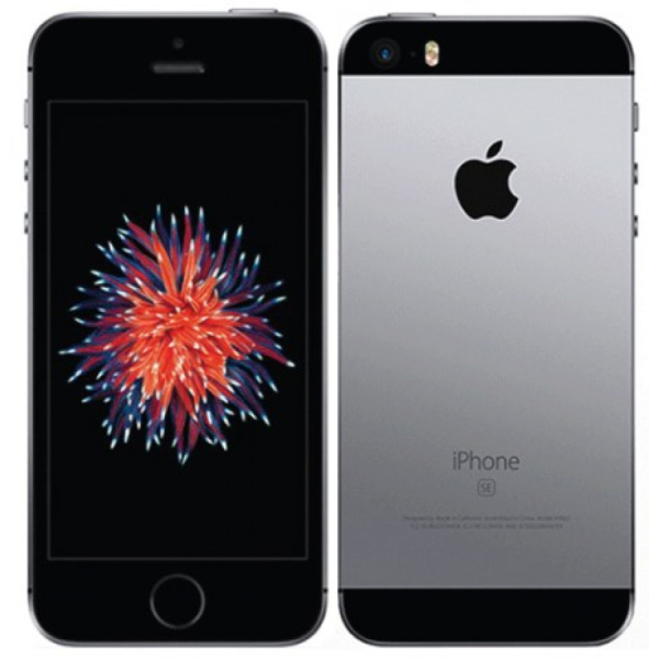 iPhone SE 64GB Space Grey tehdaskunnostettu, takuu 12kk