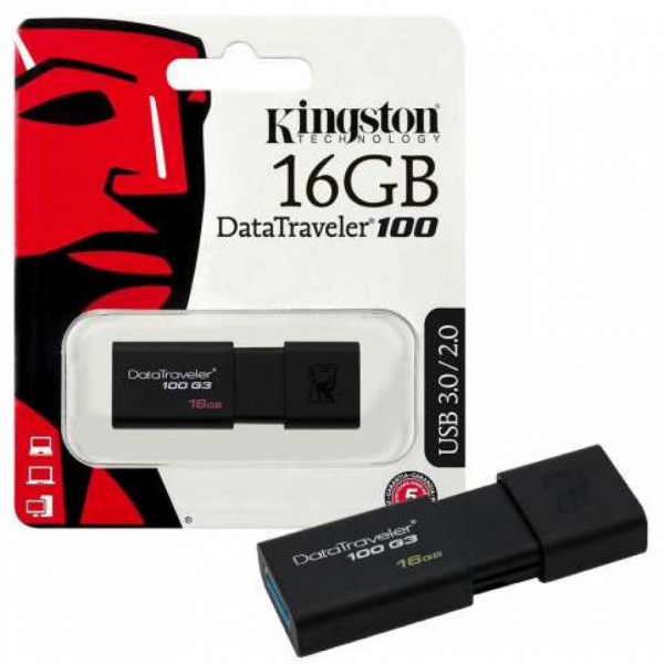 Kingston 16GB DataTraveler 100 USB 2.0 / 3.0 / 3.1