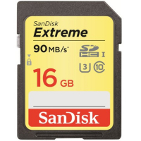 SANDISK Extreme 16GB SDHC UHS-I U3 Card Class10 90MB/s