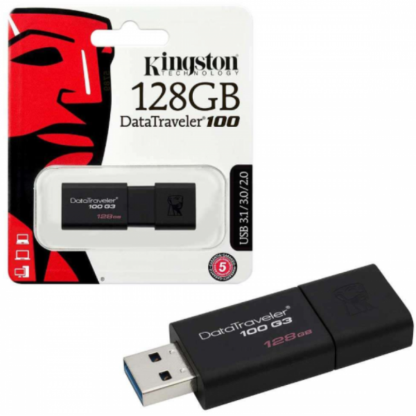 Kingston 128GB DataTraveler 100 USB 2.0 / 3.0 / 3.1