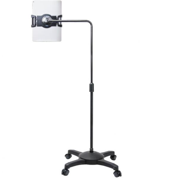 AiData Tabletin lattiateline pyörillä, 7-10 tuumaisille tableteille, musta