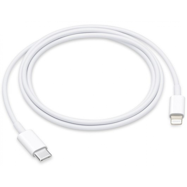 Apple 1m USB-C to Lightning alkuperäinen latauskaapeli, valkoinen, bulk pakattu
