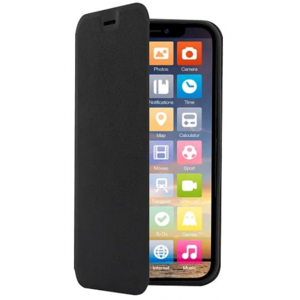 Screenor Clever -suojakotelo, iPhone 12 / 12 Pro, musta