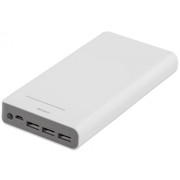 DELTACO varavirtalähde lataamiseen, 16 000 mAh, Power bank