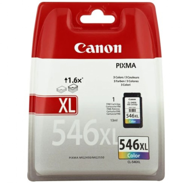 Canon CL-546XL kolmivärimustekasetti, 13ml, alkuperäinen.