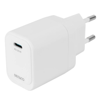Deltaco 20W USB-C seinälaturi, Apple iPhone, Samsung, Honor jne yhteensopiva, PD 3.0/2.0, QC 4.0/3.0