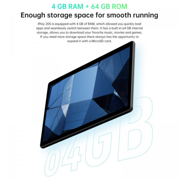 ADC iPlay 20S (2021) 4G+Wi-Fi 4/64Gb, Android 11, 6000mAh, 10.1" FHD+, 5Mpix, GPS, Bluetooth 5.0, T1021 - Image 4