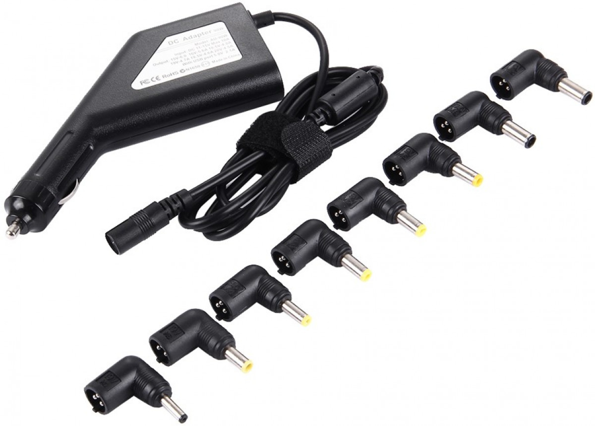 Smartte 90W kannettavan autolaturi, 8 adapteria + USB-A portti