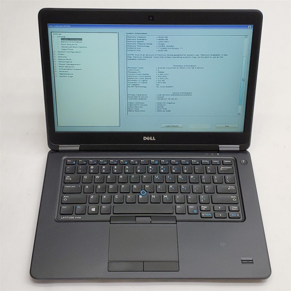 Tehdaskunnostettu Dell E7450 i5-5300U/ 8GB/256GB SSD/ 14"FHD/ W10P COA WLAN/BT/CAM, takuu 12kk