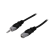 Deltaco 3,5mm audiojatkokaapeli, uros-naaras, 3m, musta