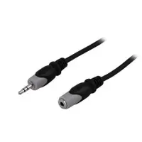 Deltaco 3,5mm audiojatkokaapeli, uros-naaras, 3m, musta