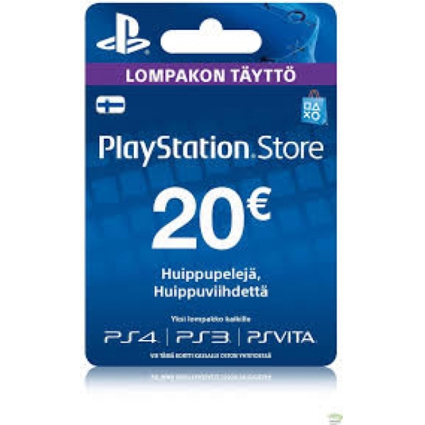 Playstation 20e Lompakon täyttö