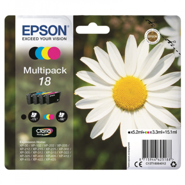 EPSON MULTIPACK 18 NELIVÄRIPAKKAUS PÄIVÄNKAKKARA / DAISY