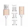 Magneettinen Latausjohto USB-C / Micro USB / Lightning Kultainen