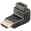 Smartte HDMI kulmaliitin, HDMI uros > HDMI naaras, 90 astetta