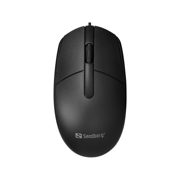 Sandberg USB Mouse - Hiiri - Optinen - 3 painiketta - Musta