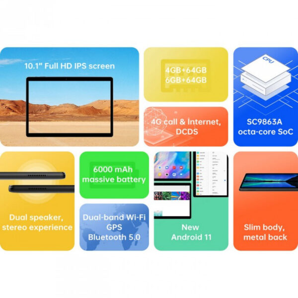 ADC iPlay 20S (2021) 4G+Wi-Fi 4/64Gb, Android 11, 6000mAh, 10.1" FHD+, 5Mpix, GPS, Bluetooth 5.0, T1021 - Image 11