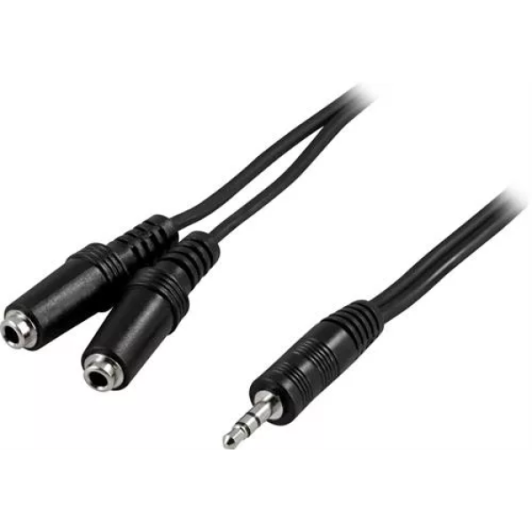 Smartte 3.5mm stereo y johto, 1x 3.5mm uros + 2x3.5mm naaras Y-johto
