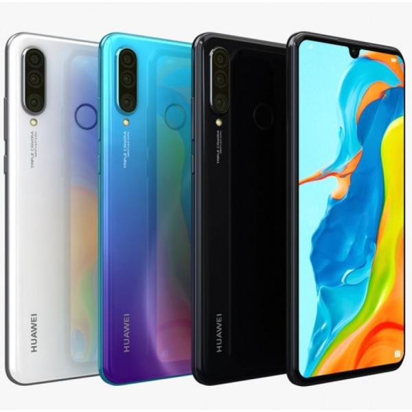 Käytetty Huawei P30 Lite 64Gb musta, takuu 1kk
