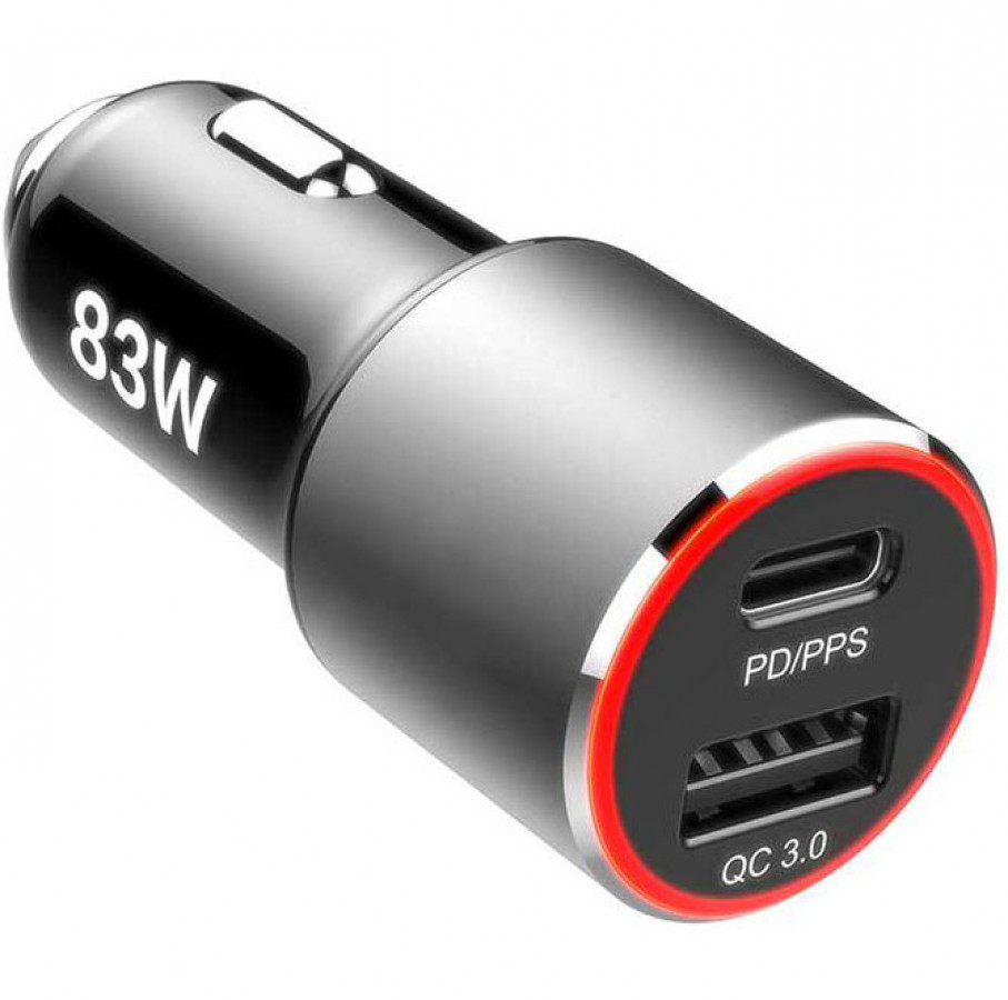 Usams 65W+30W / PD3.0 + QC3.0 autolaturi, USB-C / USB-A, 95W