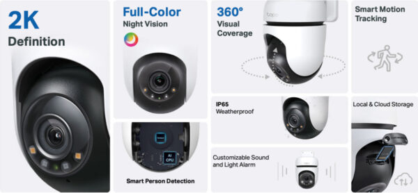TP-LINK Tapo C510W 2K AI Wi-Fi 2.4Gh valvontakamera ulkokäyttöön - Image 2
