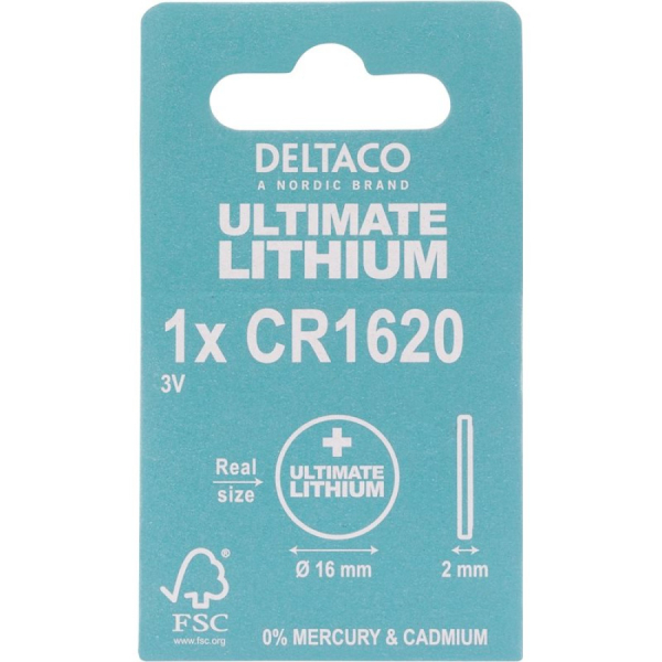 Deltaco CR1620 3V paristo