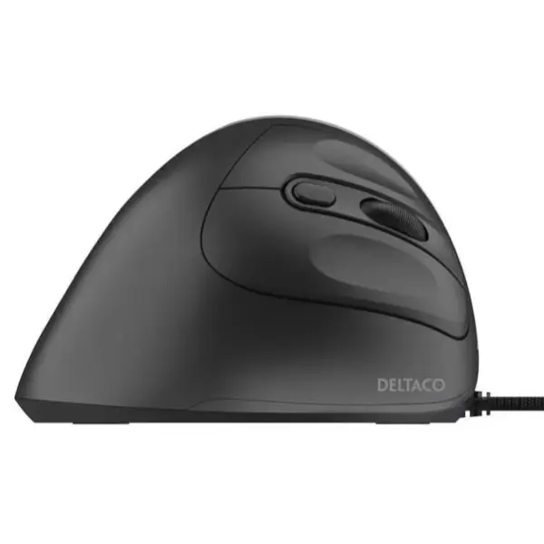 Deltaco ergonominen pystyhiiri, langallinen, jossa säädettävä DPI (1000-1600)